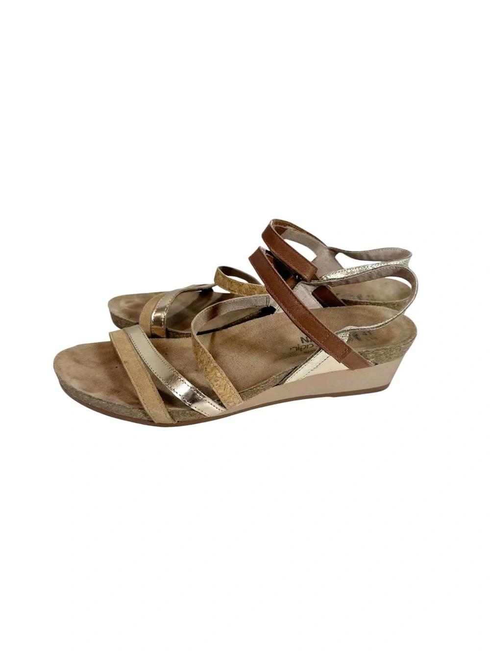 Naot Hero Size 41 Women's Brown and Metallic Slingback Sandals